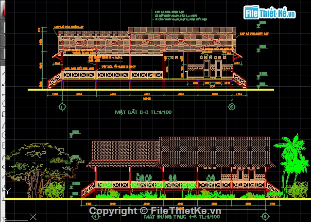 nhà hàng,kiến trúc nhà hàng,file cad kiến trúc nhà ăn,nhà sàn du lịch,thiết kế kiến trúc quán ăn,caffe